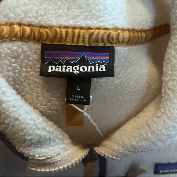Patagonia Retro-X Teddy Sherpa Off White Thermal 1/4 Zip Size L - Picture 7 of 8